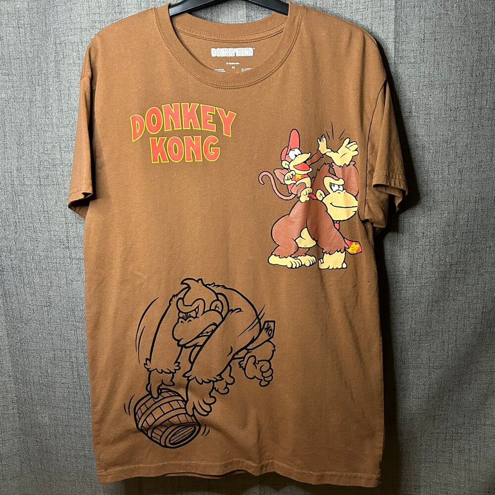 Retro Donkey Kong 64 T-Shirt Nintendo Men's Medium All Over Print 2 Sided